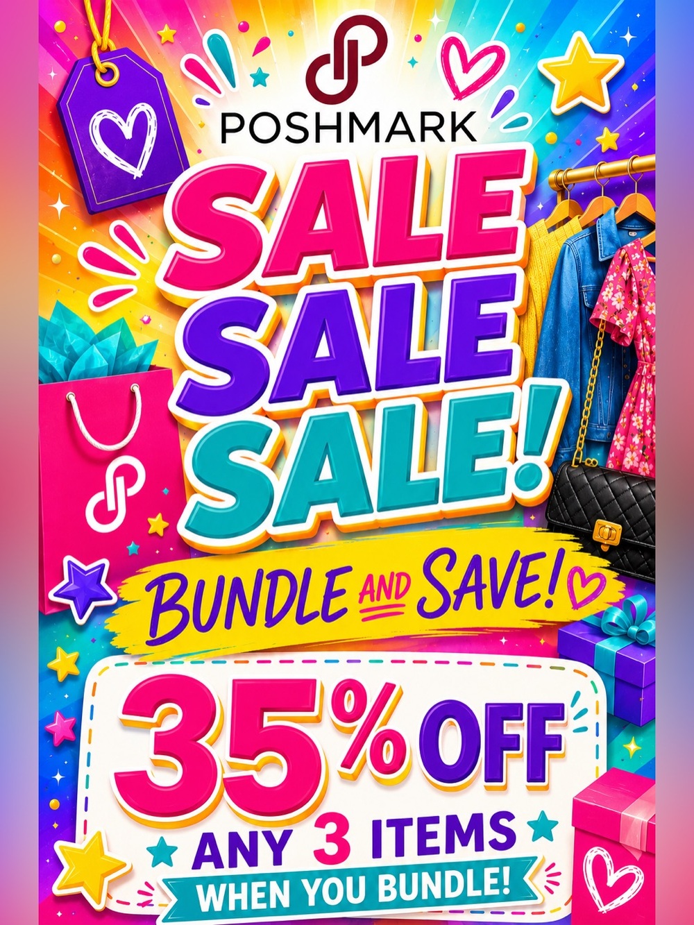 Red and Purple Sale Bundle Poster